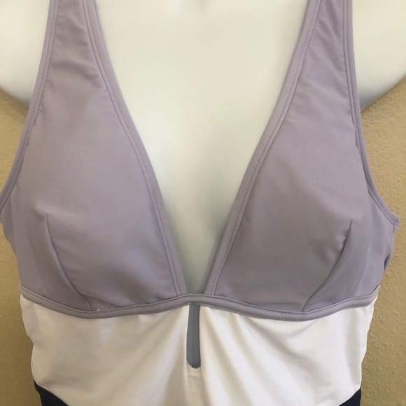 CUPSHE Women's Colorblock Keyhole Cutout One Piece Swimsuit Size XL - Picture 5 of 11